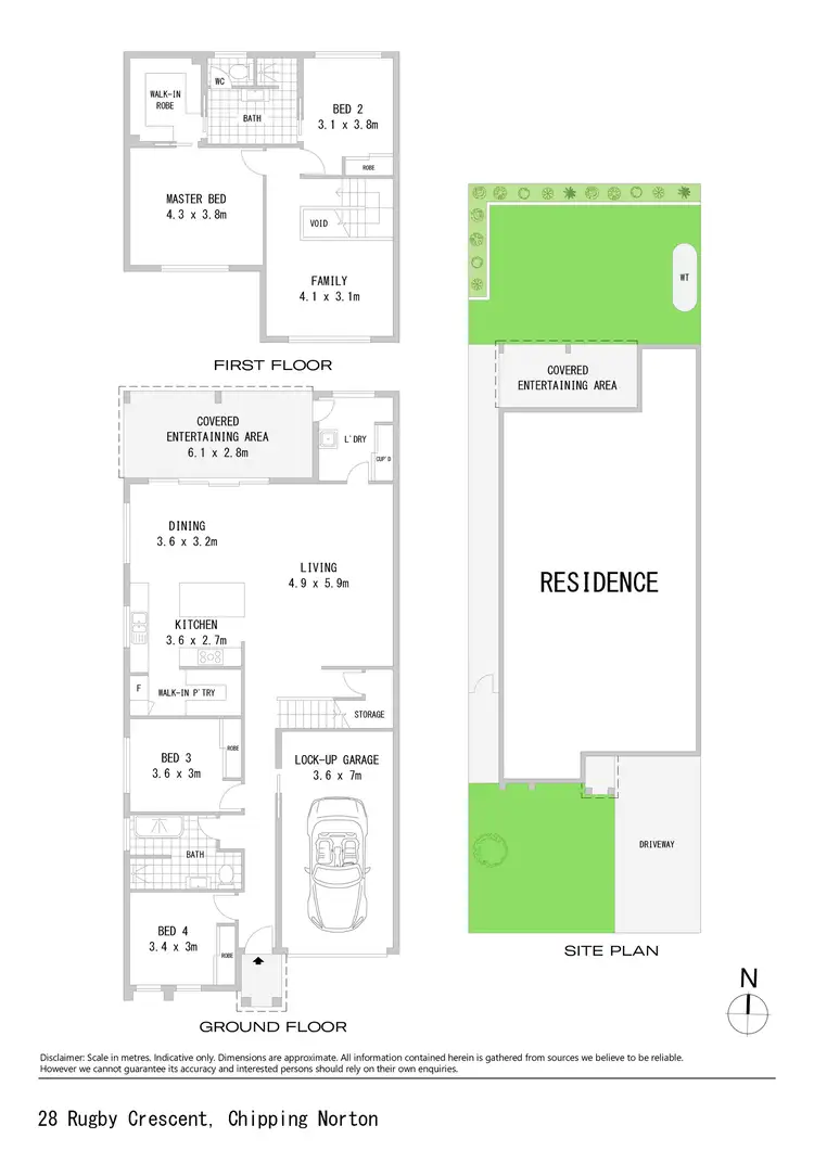 Floorplan of Homely semi-detached listing, 28A Rugby Crescent, Chipping Norton NSW 2170