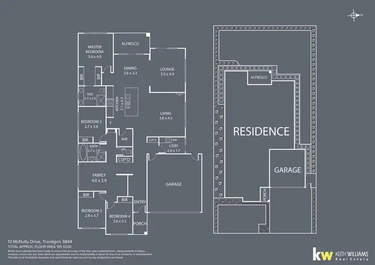 Floorplan of Homely house listing, 13 McNulty Drive, Traralgon VIC 3844