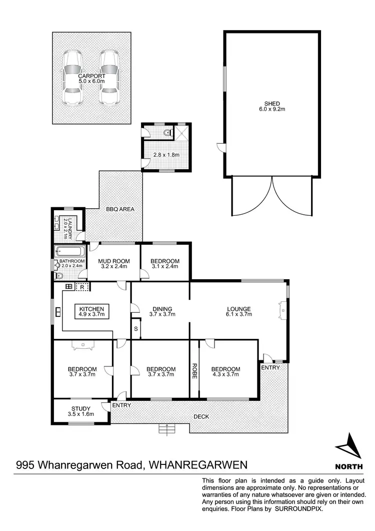 Floorplan of Homely house listing, 995 Whanregarwen Road, Alexandra VIC 3714