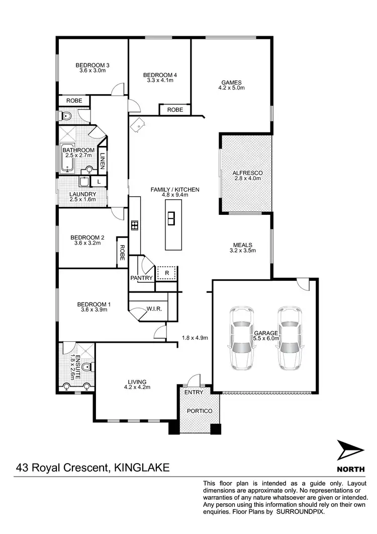 Floorplan of Homely house listing, 43 Royal Crescent, Kinglake VIC 3763