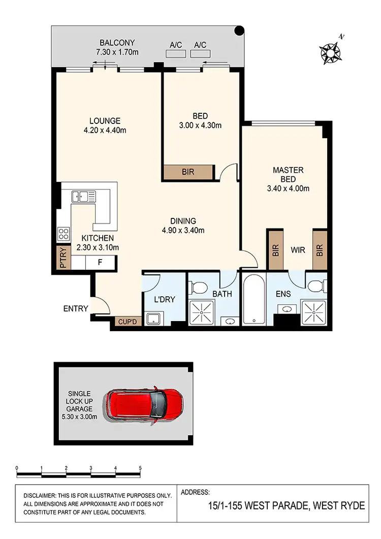 Floorplan of Homely apartment listing, 15/1-55 West Parade, West Ryde NSW 2114