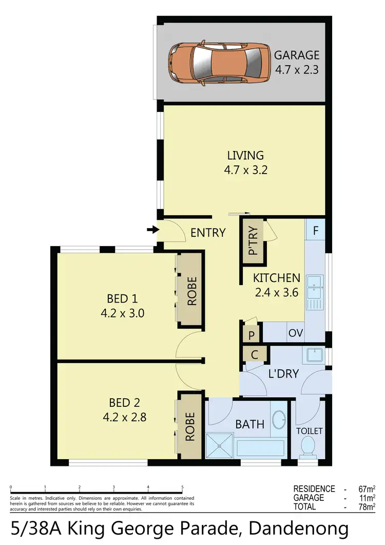 Floorplan of Homely unit listing, 5/38A King George Parade, Dandenong VIC 3175