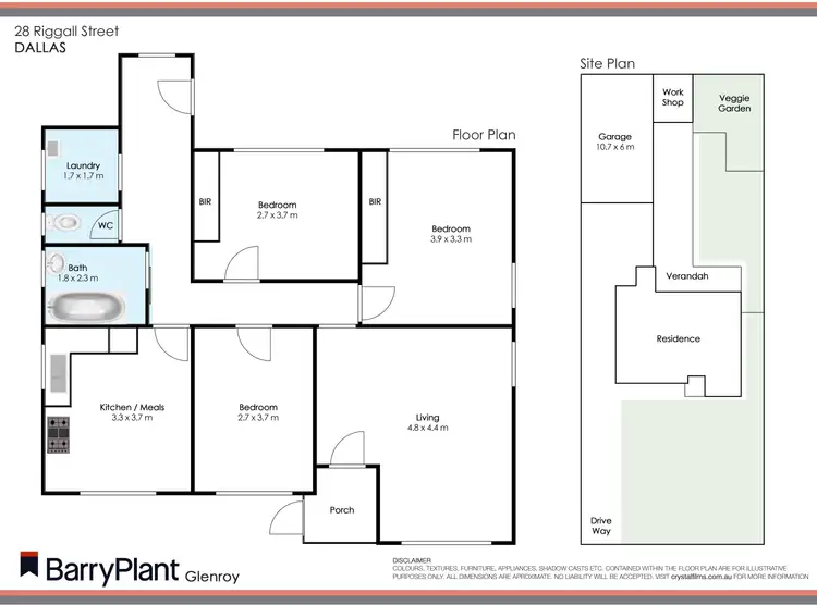 Floorplan of Homely house listing, 28 Riggall Street, Dallas VIC 3047