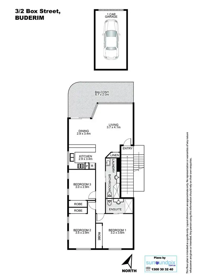 Floorplan of Homely unit listing, 3/2 Box Street, Buderim QLD 4556
