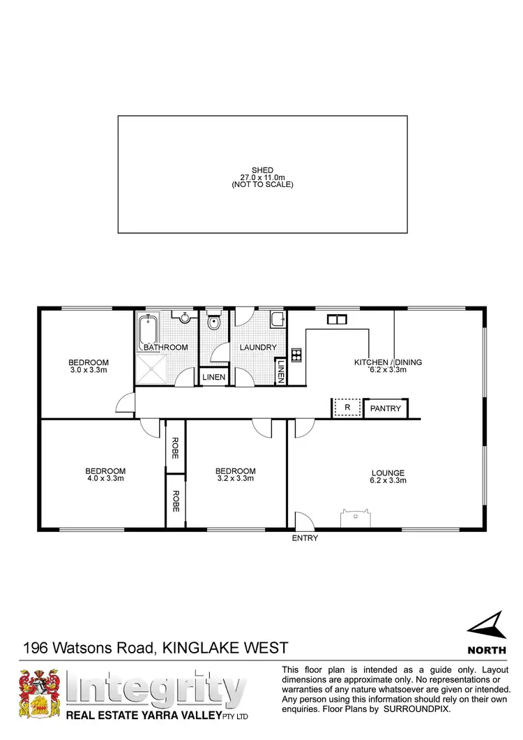 Floorplan of Homely house listing, 196 Watsons Road, Kinglake West VIC 3757