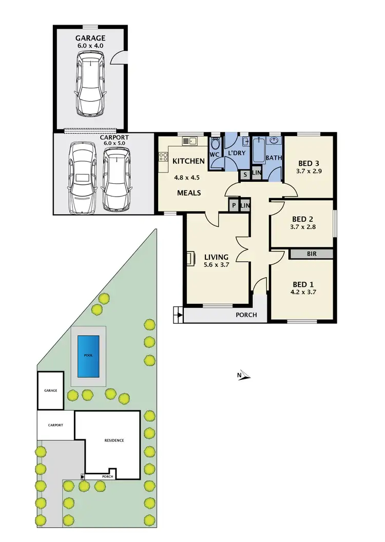 Floorplan of Homely house listing, 1 Ryan Street, Reservoir VIC 3073