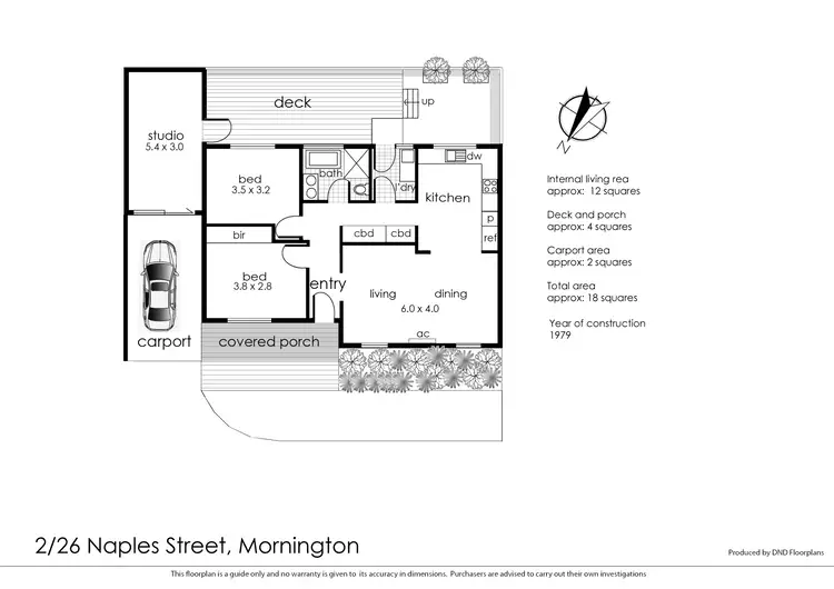 Floorplan of Homely unit listing, 2/26 Naples Street, Mornington VIC 3931