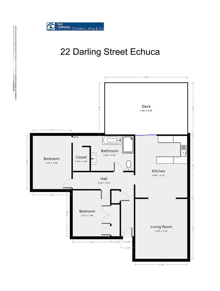 Floorplan of Homely house listing, 22 Darling Street, Echuca VIC 3564