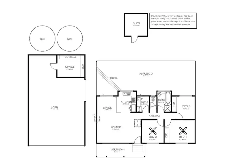 Floorplan of Homely house listing, 11 Ravendale Road, Port Lincoln SA 5606