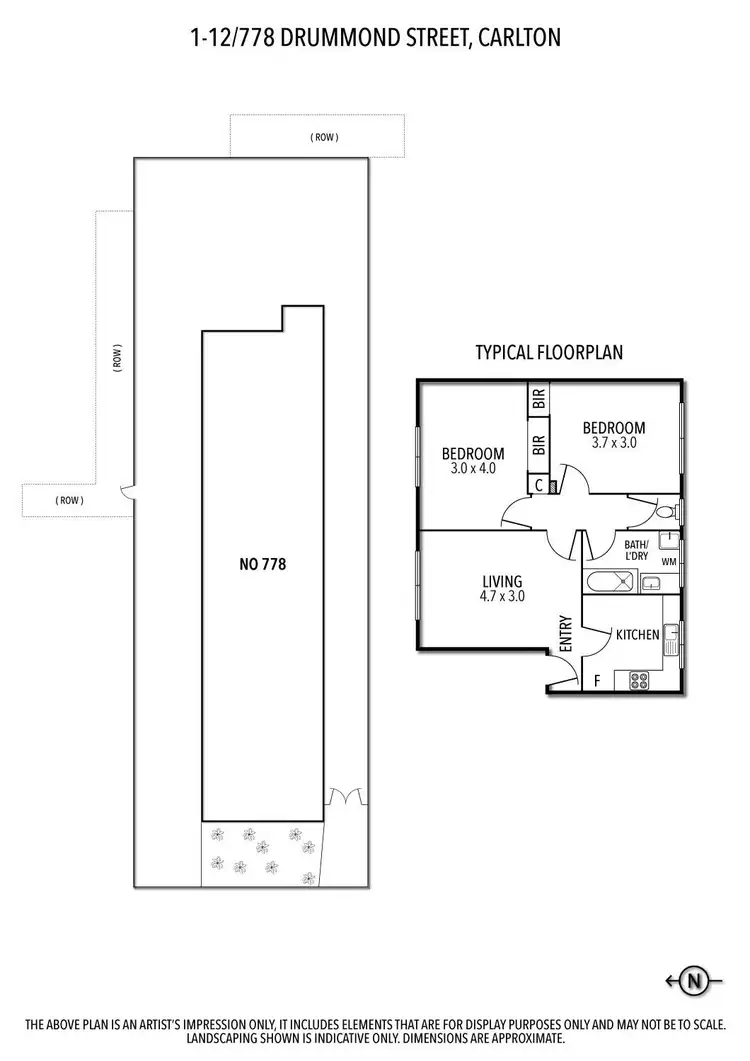 Floorplan of Homely block of units listing, 1-12/778 Drummond Street, Carlton North VIC 3054