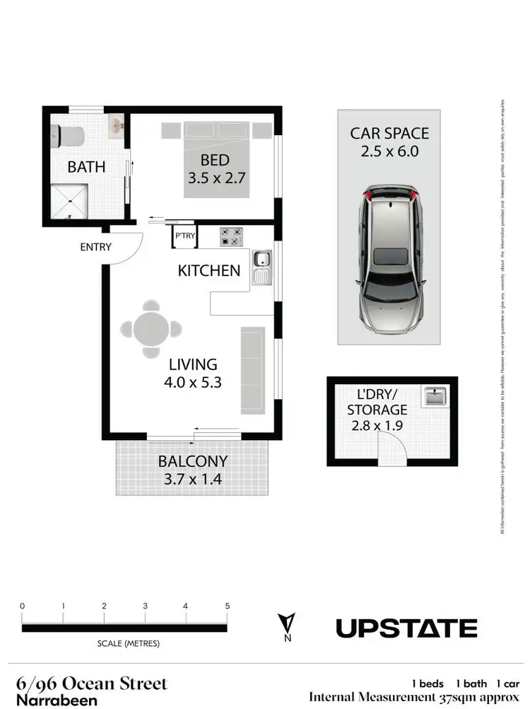 Floorplan of Homely unit listing, 6/96 Ocean Street, Narrabeen NSW 2101