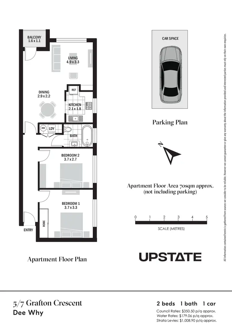 Floorplan of Homely unit listing, 5/7 Grafton Crescent, Dee Why NSW 2099