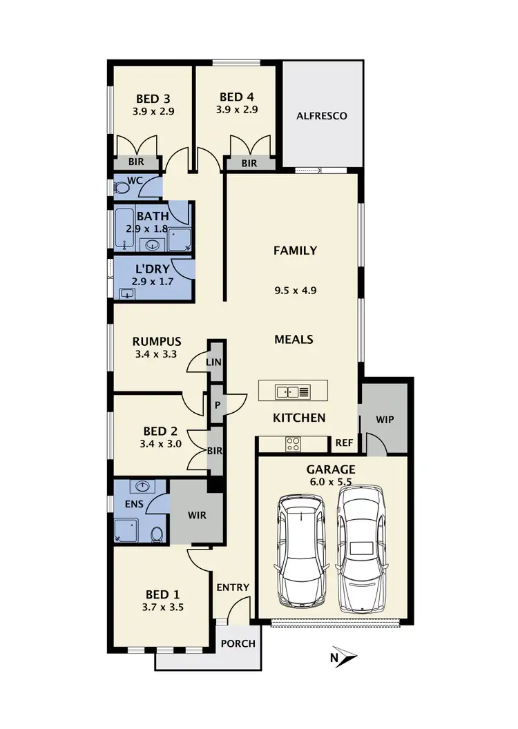 Floorplan of Homely house listing, 15 Brewster Drive, Kalkallo VIC 3064