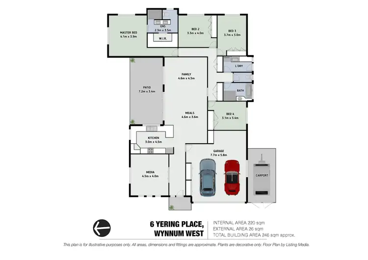 Floorplan of Homely house listing, 6 Yering Place, Wynnum West QLD 4178