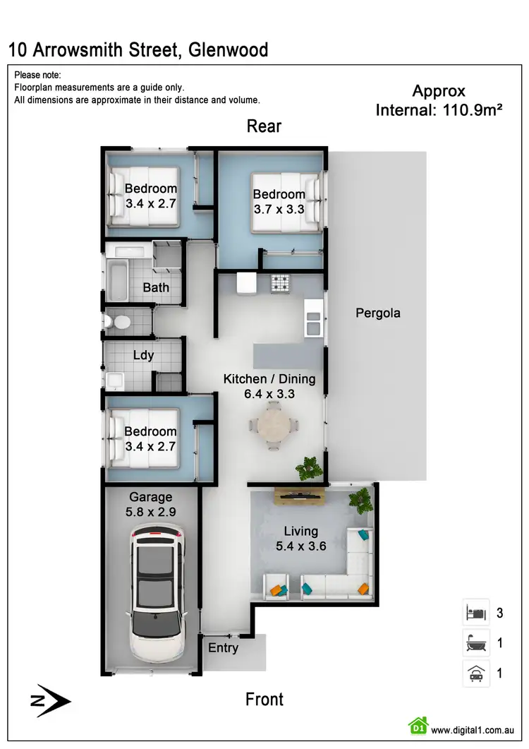 Floorplan of Homely house listing, 10 Arrowsmith Street, Glenwood NSW 2768