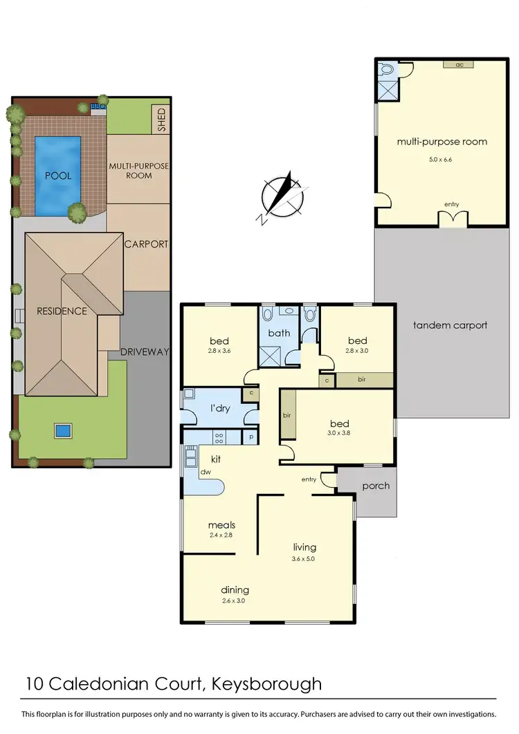 Floorplan of Homely house listing, 10 Caledonian Court, Keysborough VIC 3173