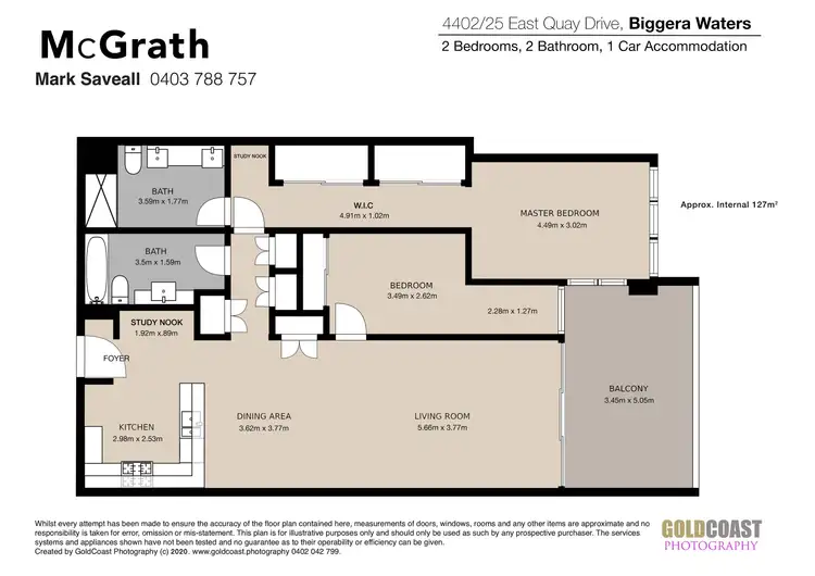 Floorplan of Homely unit listing, 4402/25 East Quays Drive, Biggera Waters QLD 4216
