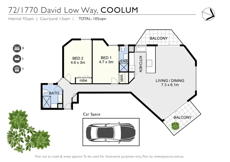 Floorplan of Homely unit listing, Level 12/72/1770-1774 David Low Way, Coolum Beach QLD 4573
