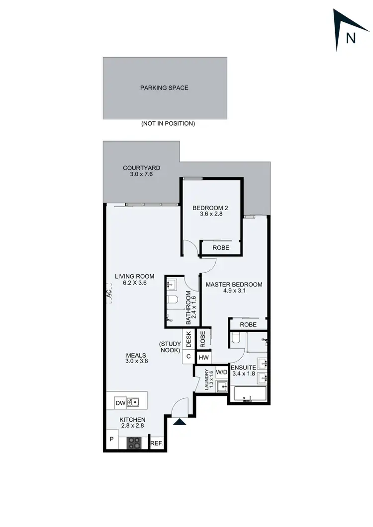 Floorplan of Homely apartment listing, 220/66 Mt Alexander Road, Travancore VIC 3032