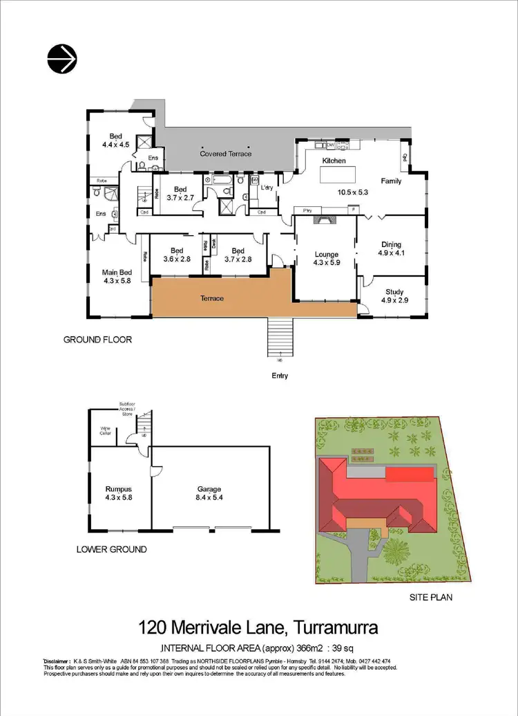 Floorplan of Homely house listing, 120 Merrivale Lane, Turramurra NSW 2074