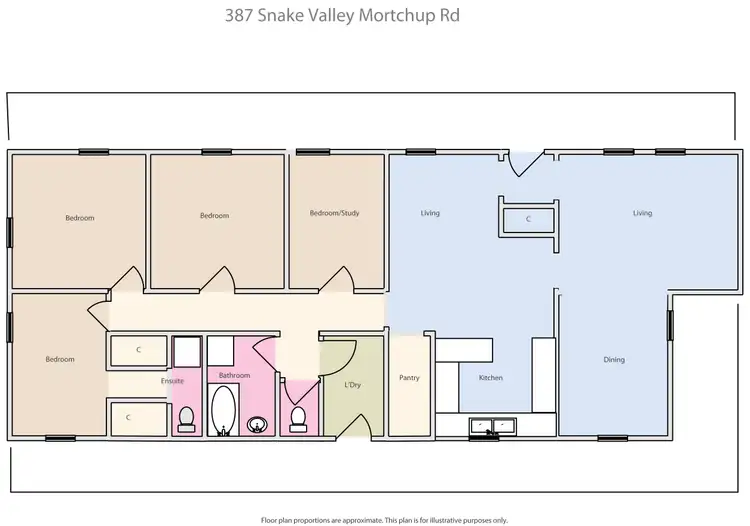 Floorplan of Homely house listing, 387 Snake Valley - Mortchup Road, Snake Valley VIC 3351