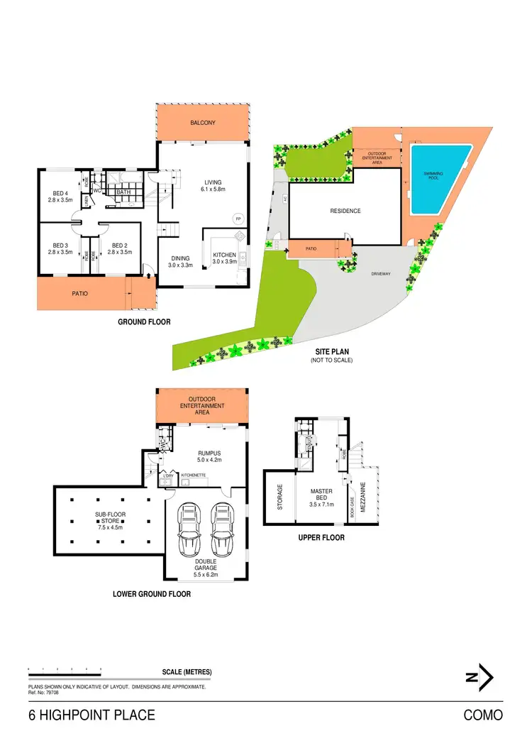Floorplan of Homely house listing, 6 Highpoint Place, Como NSW 2226