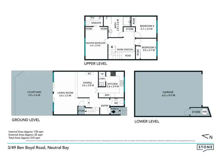 Floorplan of Homely townhouse listing, 3/49-53 Ben Boyd Road, Neutral Bay NSW 2089