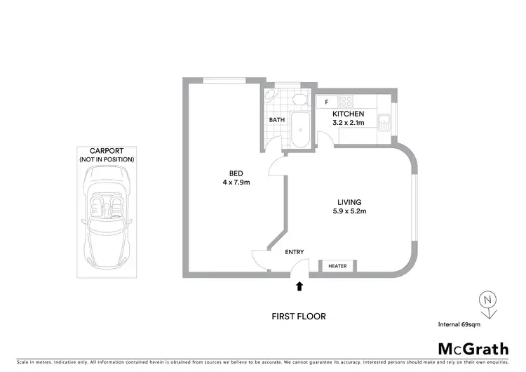 Floorplan of Homely apartment listing, 1/412 Drummond Street North, Ballarat Central VIC 3350