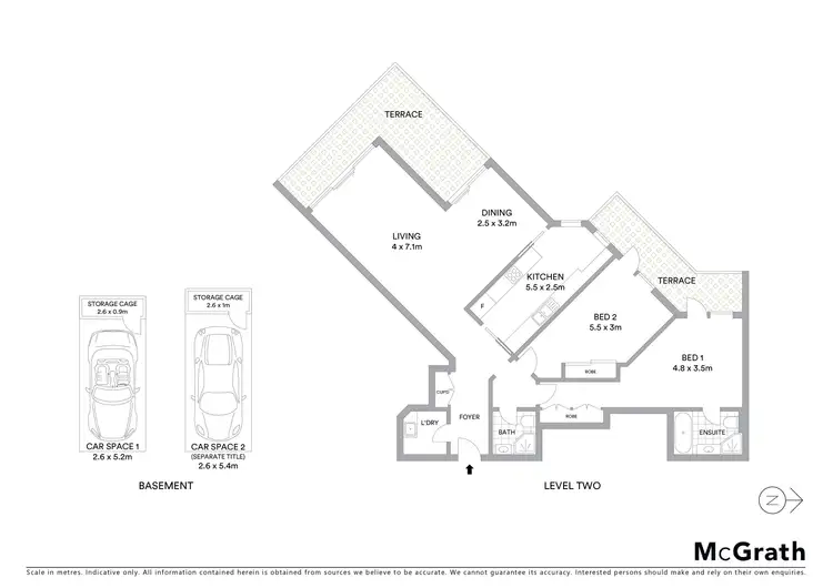 Floorplan of Homely apartment listing, 18C/2 Brady Street, Mosman NSW 2088