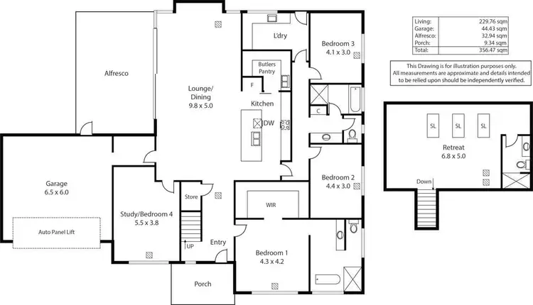 Floorplan of Homely house listing, 330A Glynburn Road, Kensington Gardens SA 5068