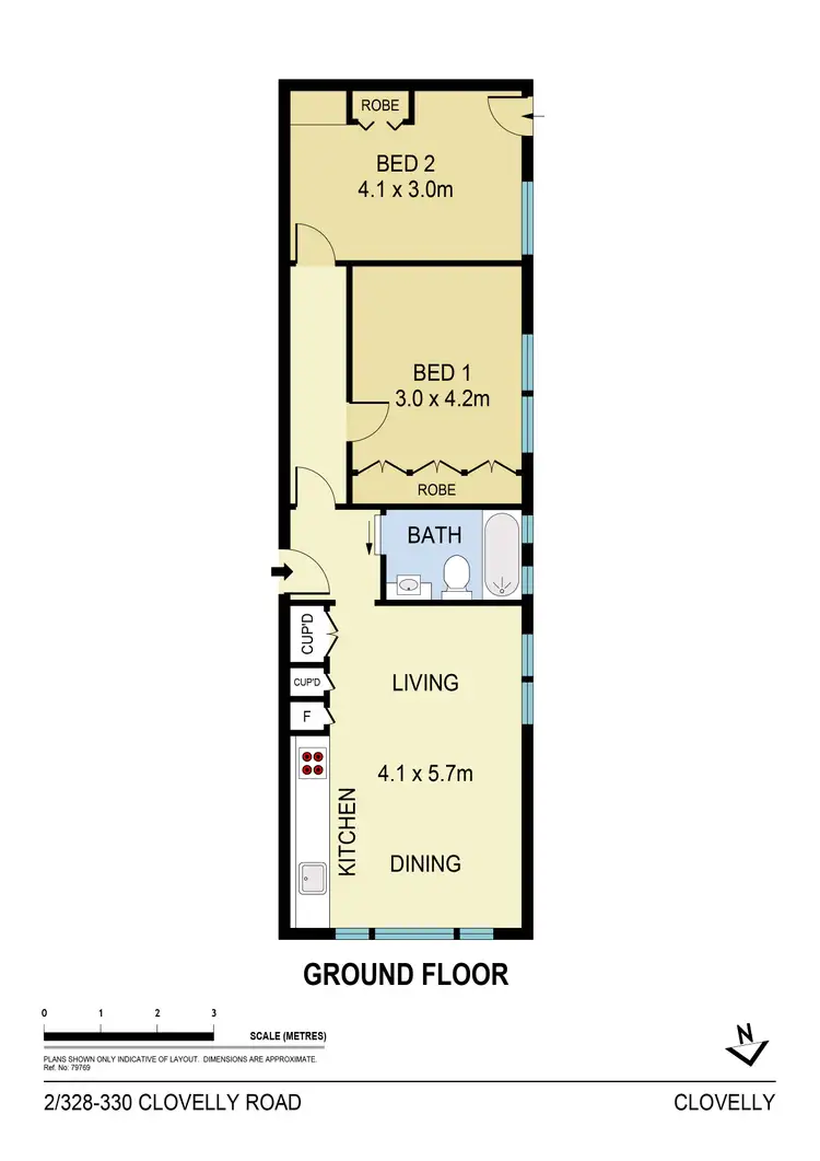 Floorplan of Homely apartment listing, 2/328-330 Clovelly Road, Clovelly NSW 2031