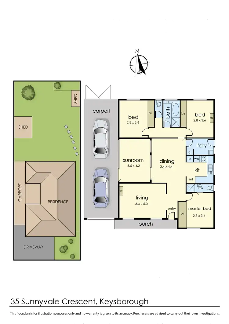 Floorplan of Homely house listing, 35 Sunnyvale Crescent, Keysborough VIC 3173