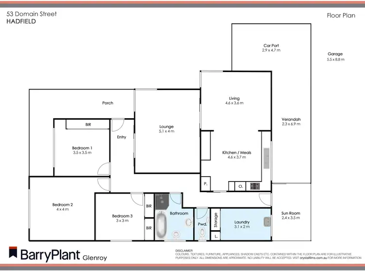 Floorplan of Homely house listing, 53 Domain Street, Hadfield VIC 3046