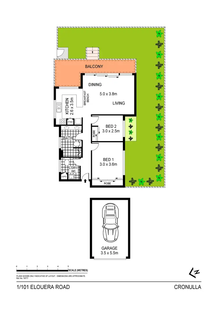 Floorplan of Homely apartment listing, 1/101 Elouera Road, Cronulla NSW 2230