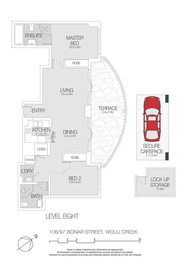 Floorplan of Homely apartment listing, 106/97 Bonar Street, Wolli Creek NSW 2205