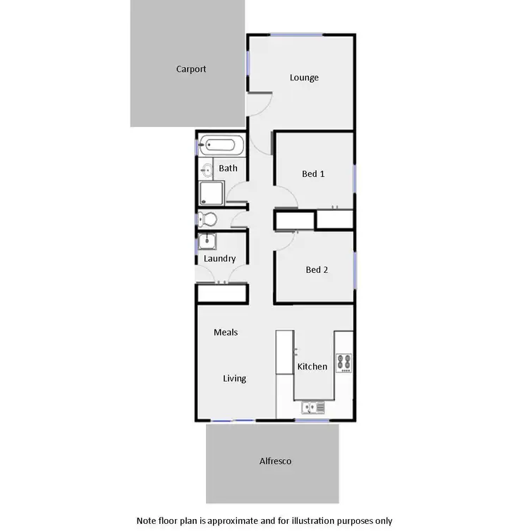 Floorplan of Homely townhouse listing, 361 Walnut Avenue, Mildura VIC 3500