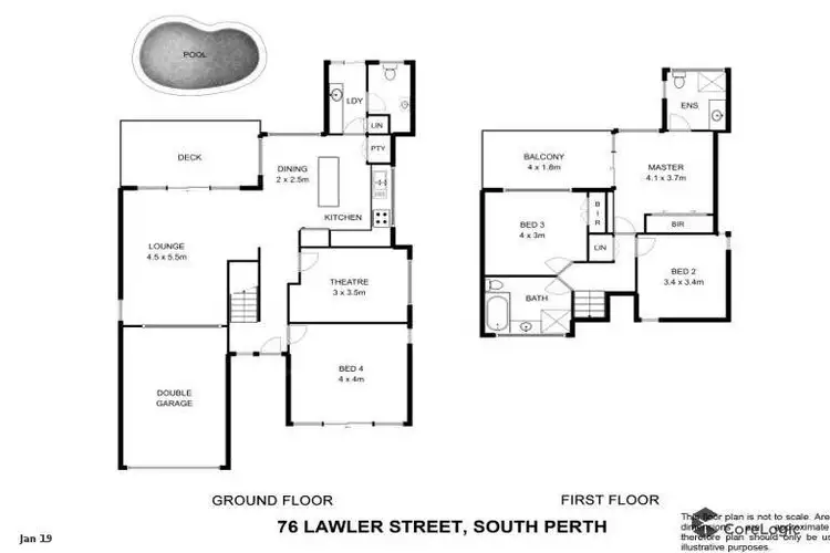 Floorplan of Homely house listing, 76 Lawler Street, South Perth WA 6151