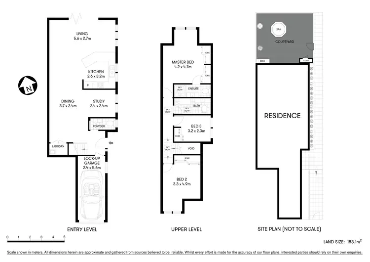 Floorplan of Homely semi-detached listing, 12 Martens Lane, Cremorne NSW 2090