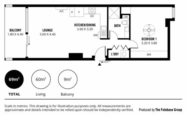 Floorplan of Homely apartment listing, 1108/102 Waymouth Street, Adelaide SA 5000