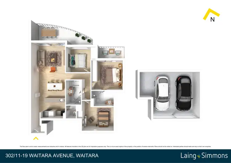 Floorplan of Homely unit listing, 302/11-19 Waitara Avenue, Waitara NSW 2077