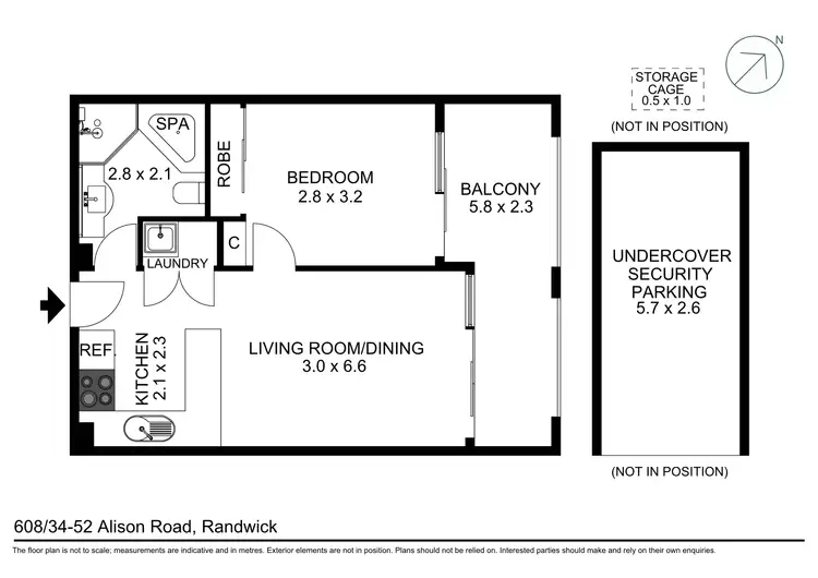 Floorplan of Homely apartment listing, 608/34-52 Alison Road, Randwick NSW 2031