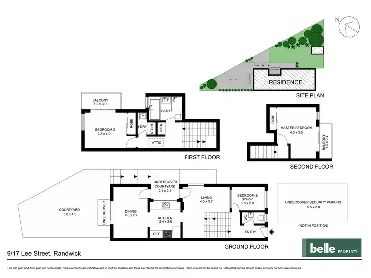 Floorplan of Homely townhouse listing, 9/17 Lee Street, Randwick NSW 2031