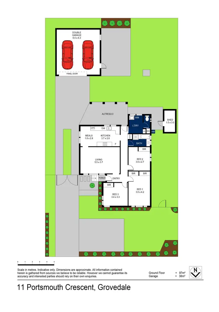 Floorplan of Homely house listing, 11 Portsmouth Crescent, Grovedale VIC 3216