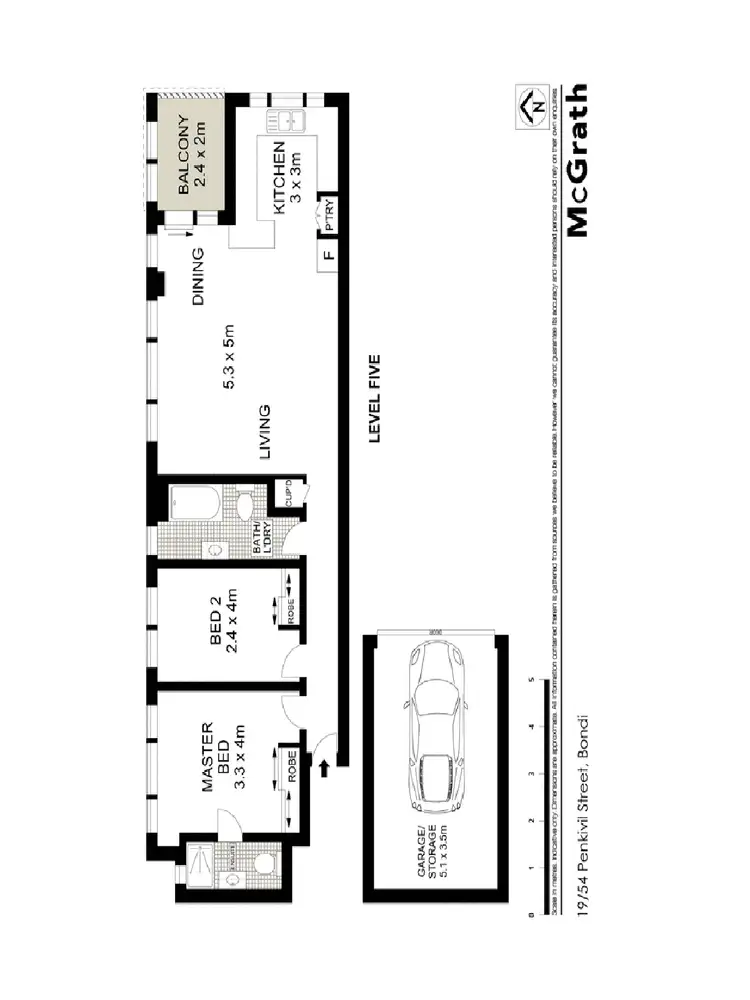 Floorplan of Homely apartment listing, 19/54 Penkivil Street, Bondi NSW 2026