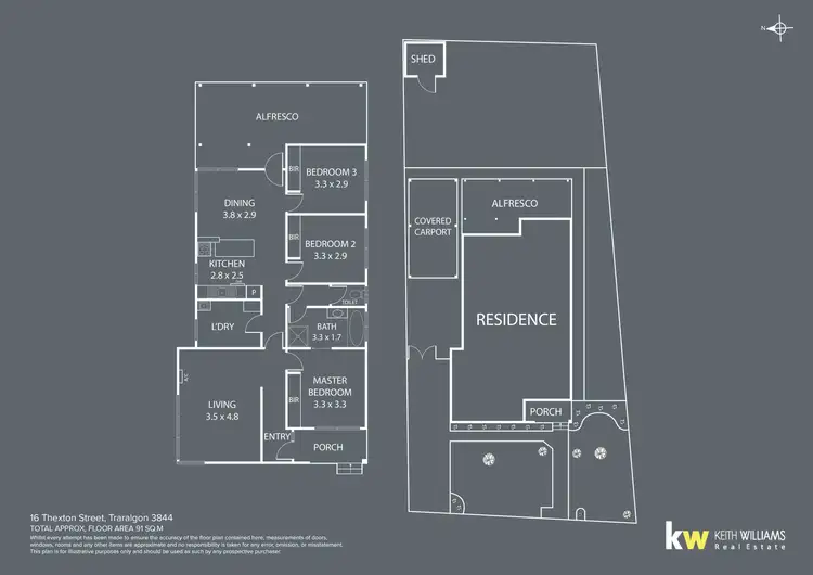 Floorplan of Homely house listing, 16 Thexton Street, Traralgon VIC 3844