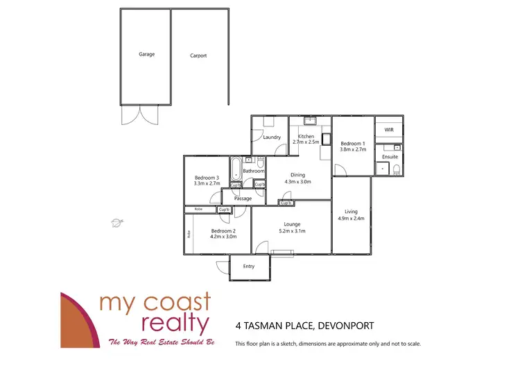Floorplan of Homely house listing, 4 Tasman Place, Devonport TAS 7310