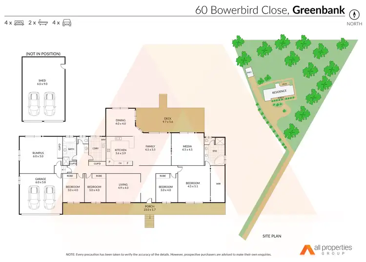 Floorplan of Homely house listing, 60 Bowerbird Close, Greenbank QLD 4124
