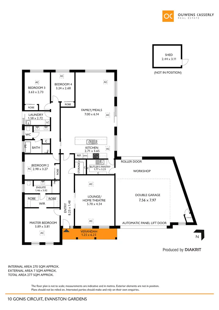Floorplan of Homely house listing, 10 Gonis Circuit, Evanston Gardens SA 5116