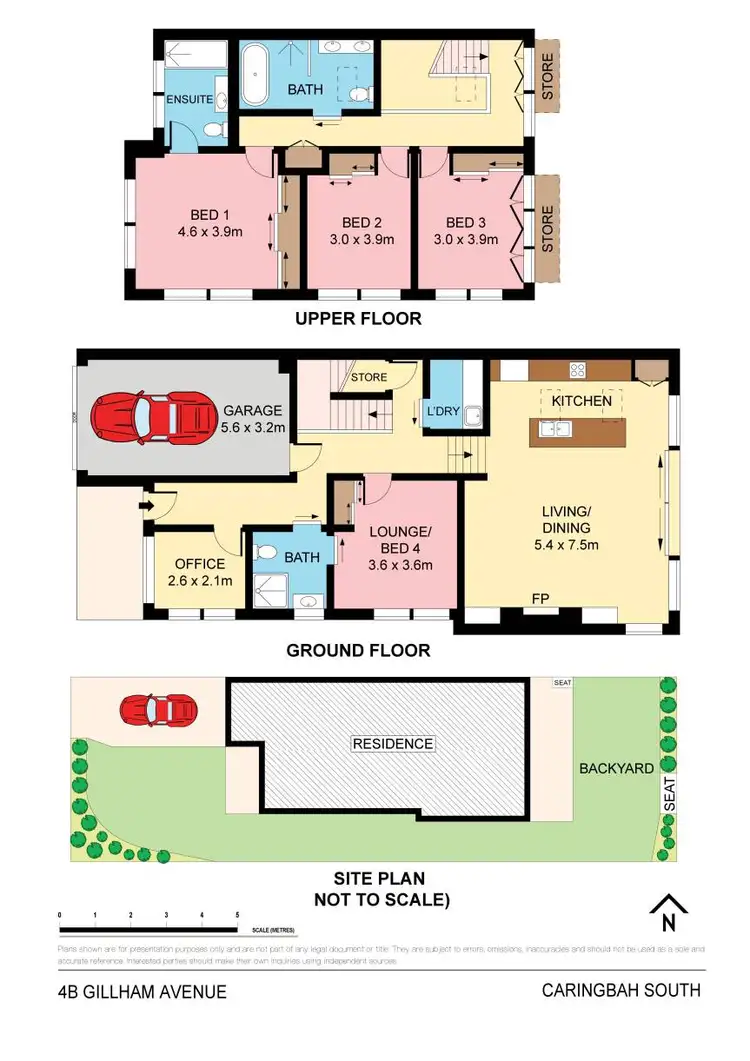 Floorplan of Homely semi-detached listing, 4B Gillham Avenue, Caringbah South NSW 2229