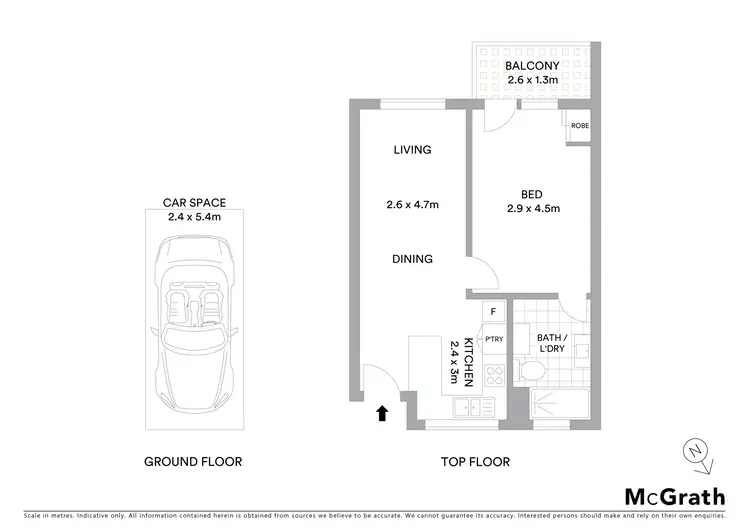 Floorplan of Homely unit listing, 13/57 Parramatta Street, Cronulla NSW 2230